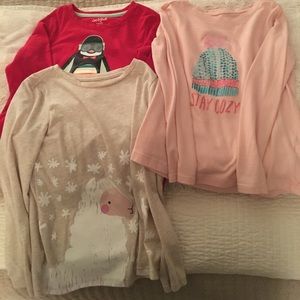 3 for 1 long sleeved size 6 cat & jack T-shirts